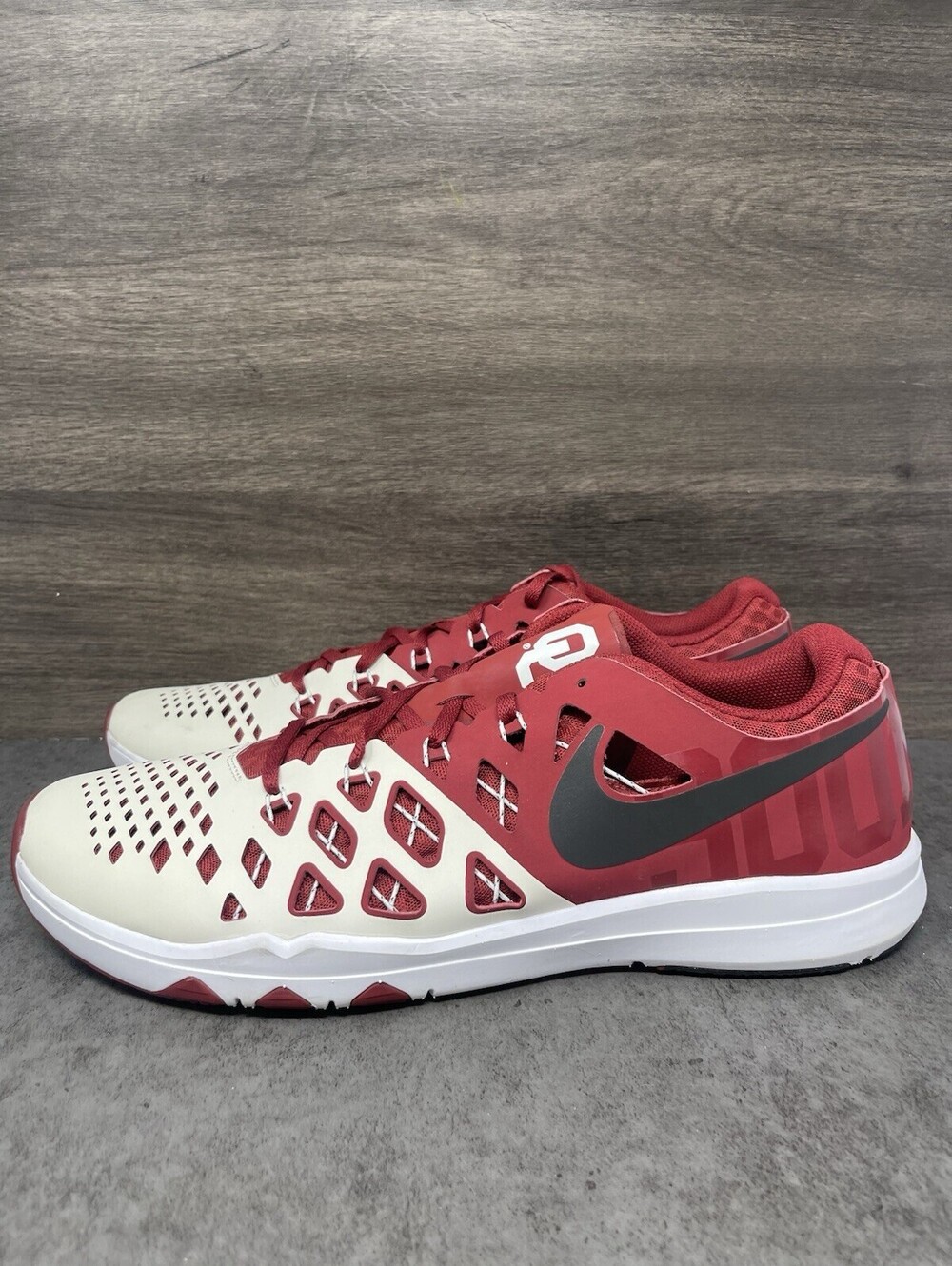 Nike Train Speed 4 AMP Size 15 Mens Red White Oklahoma Training Shoes 841102-600